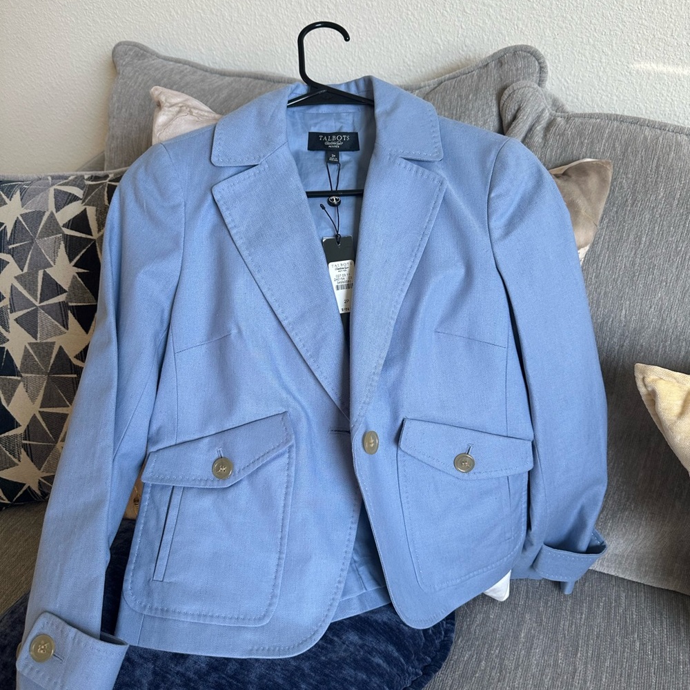 Talbots Women's Sky Blue Blazer jacket - Picture 3 of 11